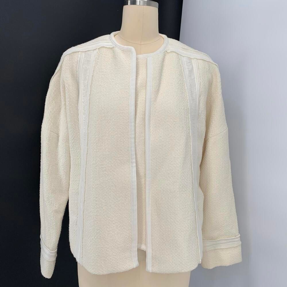 VINCE white cardigan jacket blaser sz 8 or m womens - Picture 3 of 9